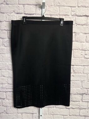 Eloquii Pencil Skirt with Grid Detailing size 18